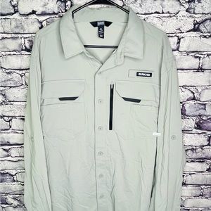 Alaskan Hardgear Button Shirt Men's XL Zip Pocket Vented Quick Dry Duluth tradin